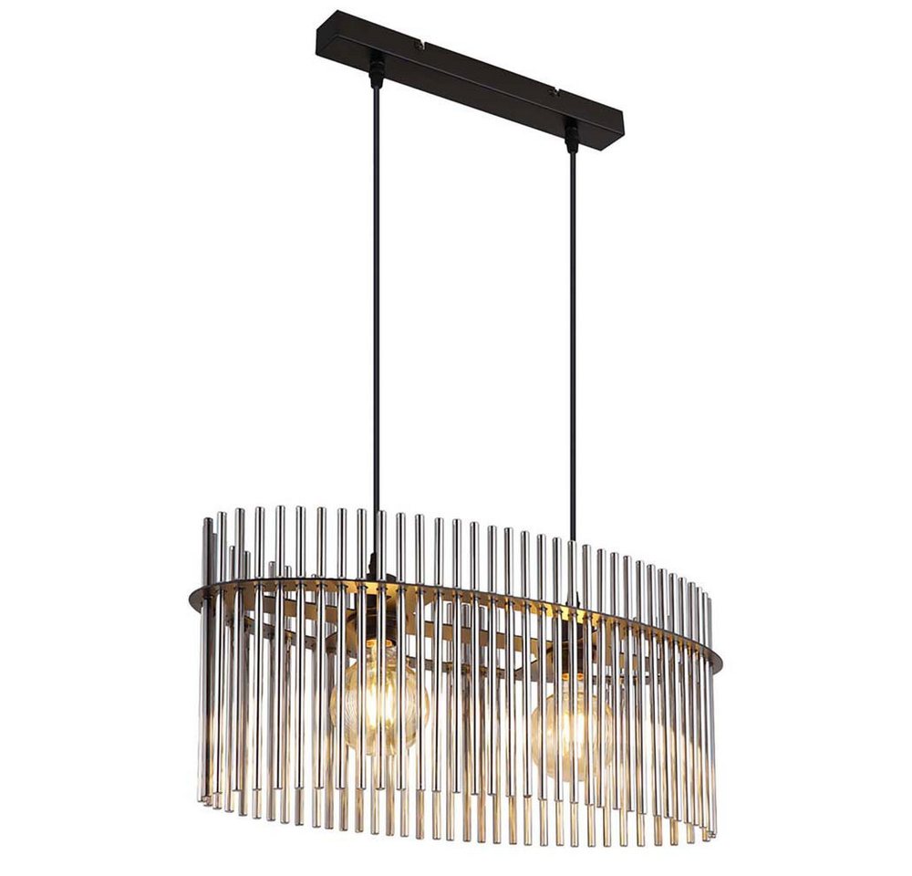 GLOBO LIGHTING Pendelleuchte, Leuchtmittel nicht inklusive, Hängeleuchte Pendelleuchte Wohnzimmerlampe Glasstäbe rauch schwarz GLOBO LIGHTING Pendelleuchte, Leuchtmittel nicht inklusive, Hängeleuchte Pendelleuchte Wohnzimmerlampe Glasstäbe rauch schwarz von GLOBO LIGHTING