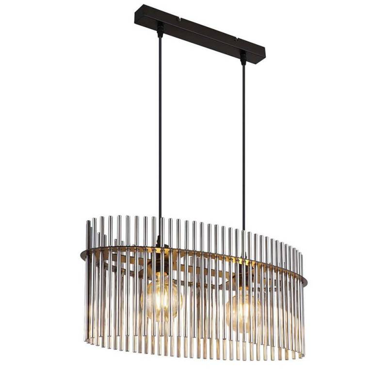 GLOBO LIGHTING Pendelleuchte, Leuchtmittel nicht inklusive, Hängeleuchte Pendelleuchte Wohnzimmerlampe Glasstäbe rauch schwarz von GLOBO LIGHTING
