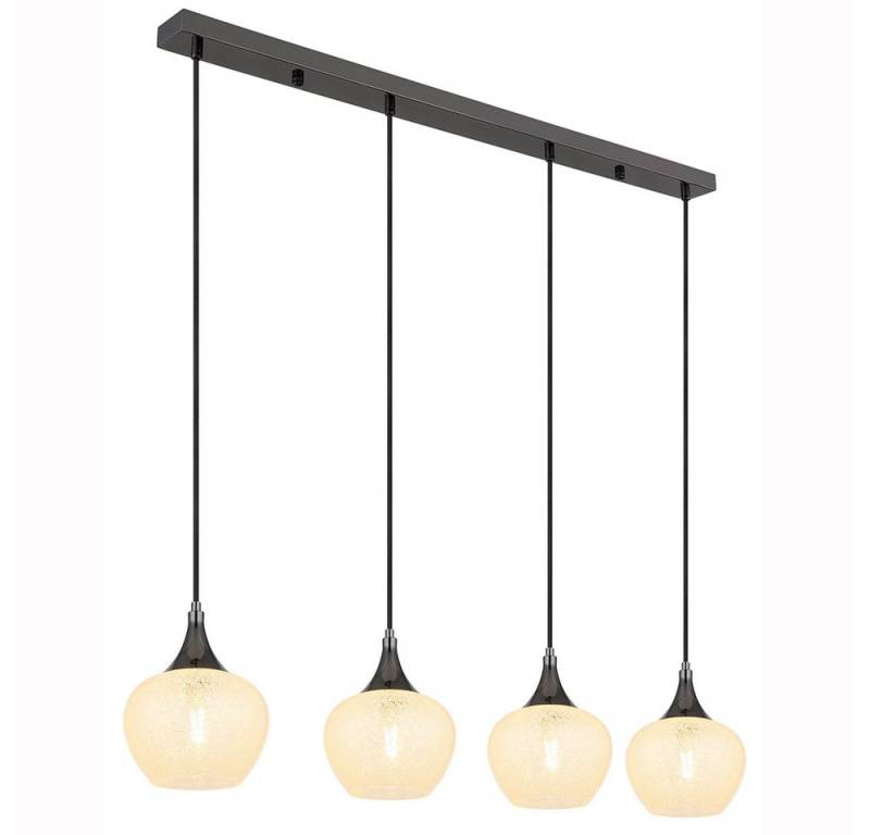 GLOBO LIGHTING Pendelleuchte, Leuchtmittel nicht inklusive, Pendelleuchte Esszimmerleuchte Hängelampe Glas klar E27 4 flammig von GLOBO LIGHTING