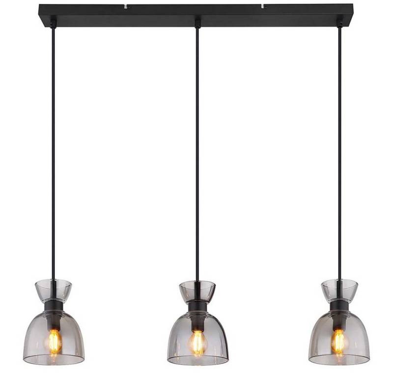 GLOBO LIGHTING Pendelleuchte, Leuchtmittel nicht inklusive, Pendelleuchte Hängelampe Esszimmerleuchte Deckenlampe Metall Glas von GLOBO LIGHTING