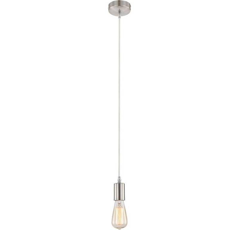 GLOBO LIGHTING Hängeleuchte, Leuchtmittel nicht inklusive, Pendelleuchte nickel matt Hängeleuchte Kabel weiß Hängelampe pendelnd GLOBO LIGHTING Hängeleuchte, Leuchtmittel nicht inklusive, Pendelleuchte nickel matt Hängeleuchte Kabel weiß Hängelampe pendelnd von GLOBO LIGHTING