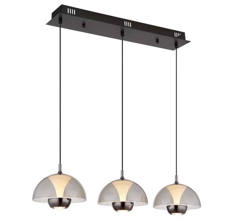 GLOBO LIGHTING Pendelleuchte, Leuchtmittel nicht inklusive, Pendelleuchte Hängelampe Deckenleuchte Metall Messing Glas Rauchfarbe von GLOBO LIGHTING