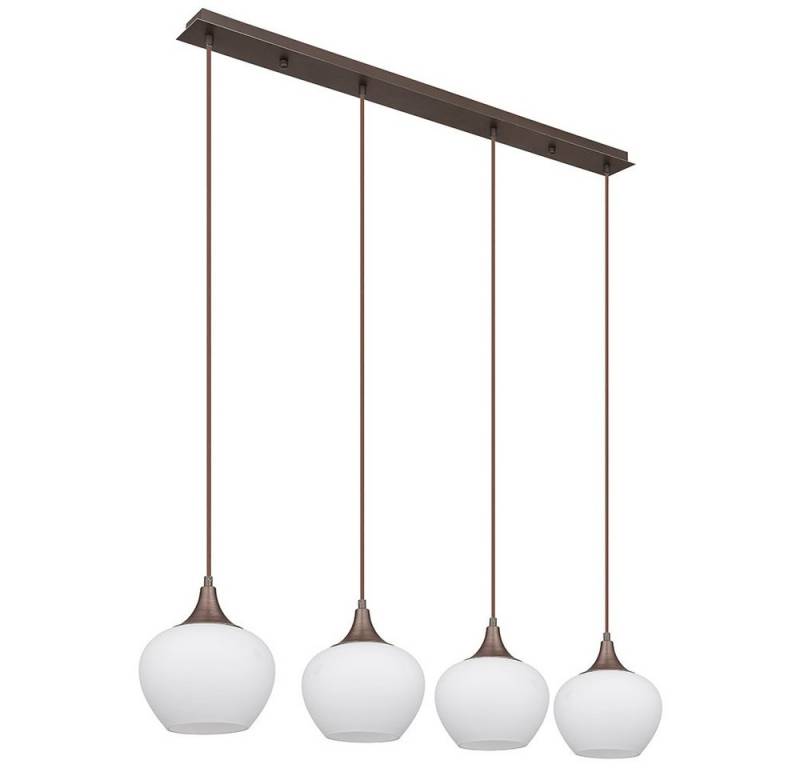 GLOBO LIGHTING Pendelleuchte, Pendelleuchte Hängelampe Esszimmerlampe Deckenlampe Glas 4-Flammig L von GLOBO LIGHTING