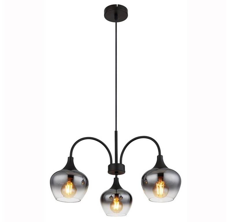 GLOBO LIGHTING Pendelleuchte, Leuchtmittel nicht inklusive, Pendelleuchte Hängelampe Esszimmerleuchte 3-Flammig schwarz matt von GLOBO LIGHTING