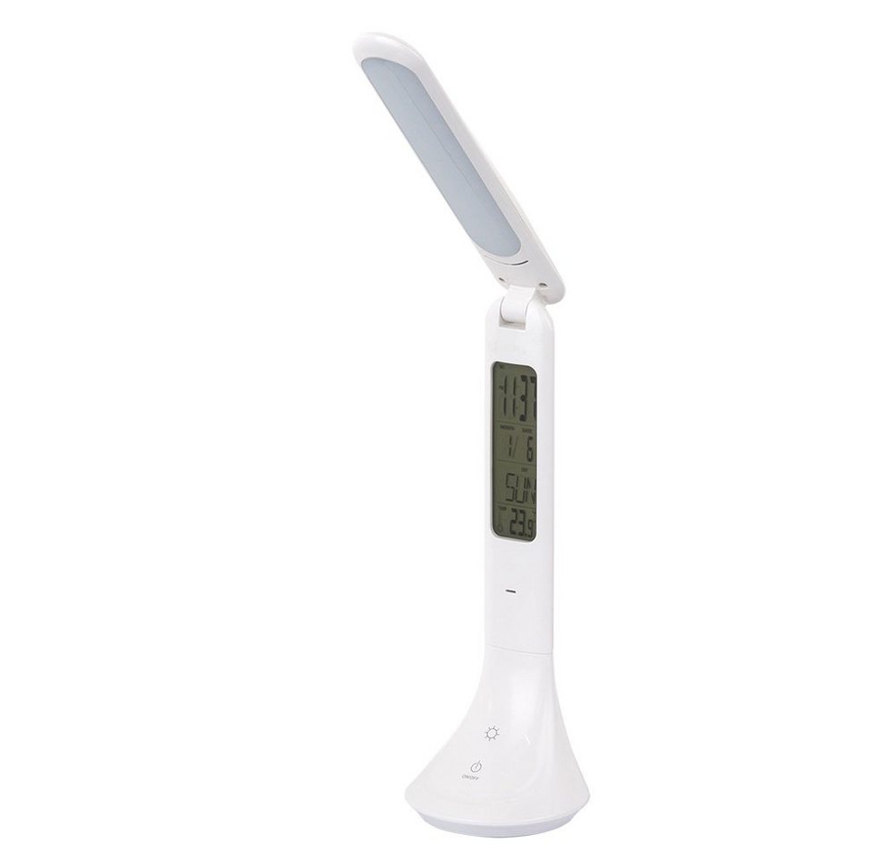 GLOBO LIGHTING Schreibtischlampe, LED-Leuchtmittel fest verbaut, Neutralweiß, LED Tisch Lampe Arbeits Zimmer Touch Dimmer Uhr Leuchte Temperatur GLOBO LIGHTING Schreibtischlampe, LED-Leuchtmittel fest verbaut, Neutralweiß, LED Tisch Lampe Arbeits Zimmer Touch Dimmer Uhr Leuchte Temperatur von GLOBO LIGHTING