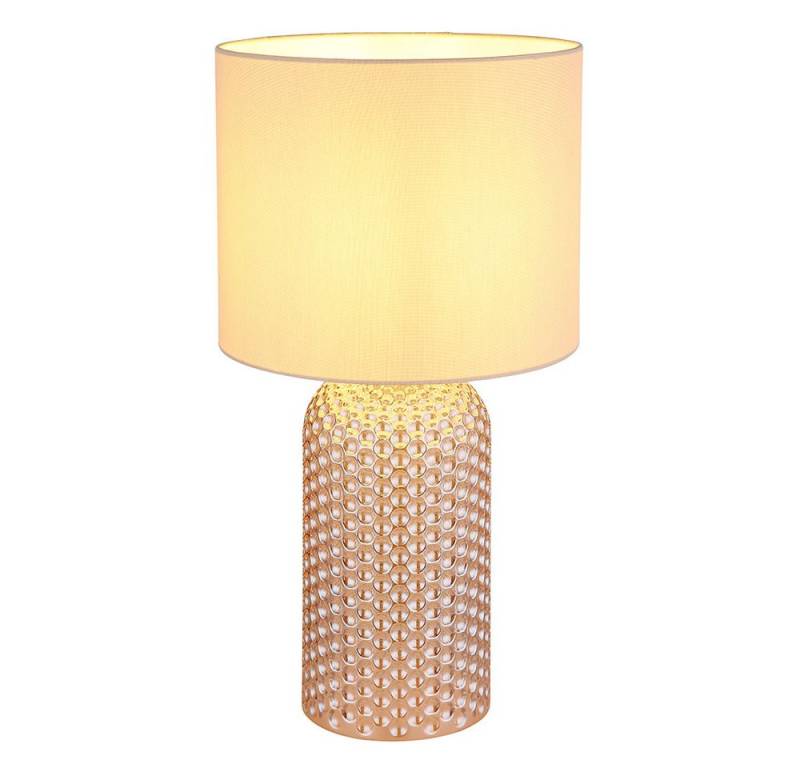 GLOBO LIGHTING Schreibtischlampe, Leuchtmittel inklusive, Warmweiß, Tischleuchte Tischlampe Leselampe champagner Glas LED von GLOBO LIGHTING