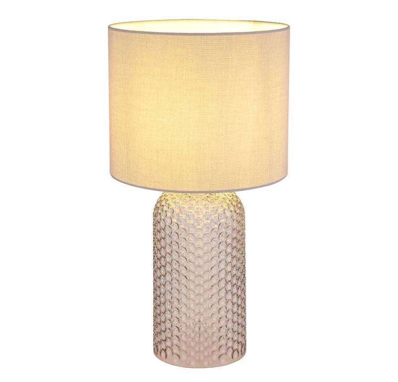 GLOBO LIGHTING Schreibtischlampe, Leuchtmittel inklusive, Warmweiß, Tischleuchte Tischlampe Nachttischleuchte grau Glas LED von GLOBO LIGHTING