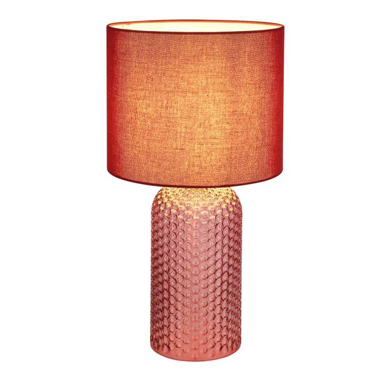 GLOBO LIGHTING Schreibtischlampe, Leuchtmittel inklusive, Warmweiß, Tischleuchte Tischlampe Nachttischleuchte rot Glas LED von GLOBO LIGHTING
