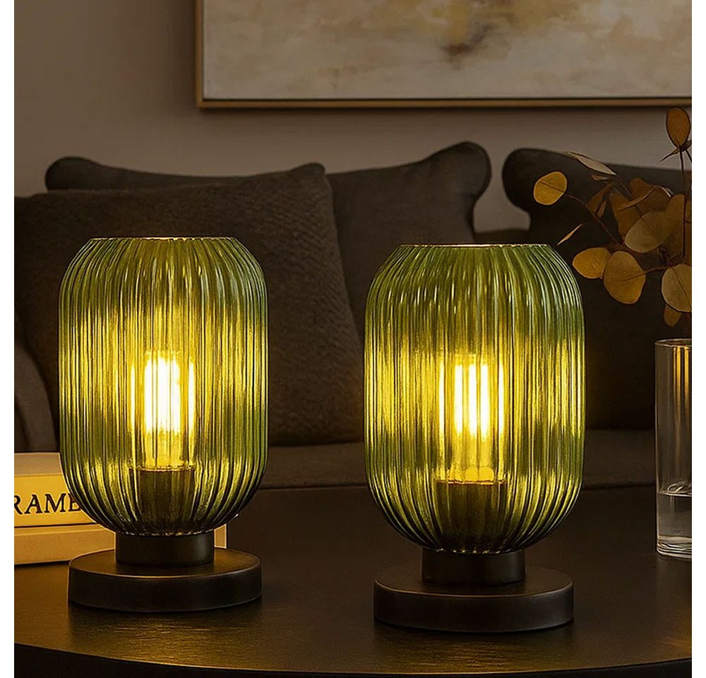 GLOBO LIGHTING Schreibtischlampe, Leuchtmittel nicht inklusive, Tischleuchte Nachttischlampe Tischlampe Retro Glas grün E27 H 24 cm 2x GLOBO LIGHTING Schreibtischlampe, Leuchtmittel nicht inklusive, Tischleuchte Nachttischlampe Tischlampe Retro Glas grün E27 H 24 cm 2x von GLOBO LIGHTING