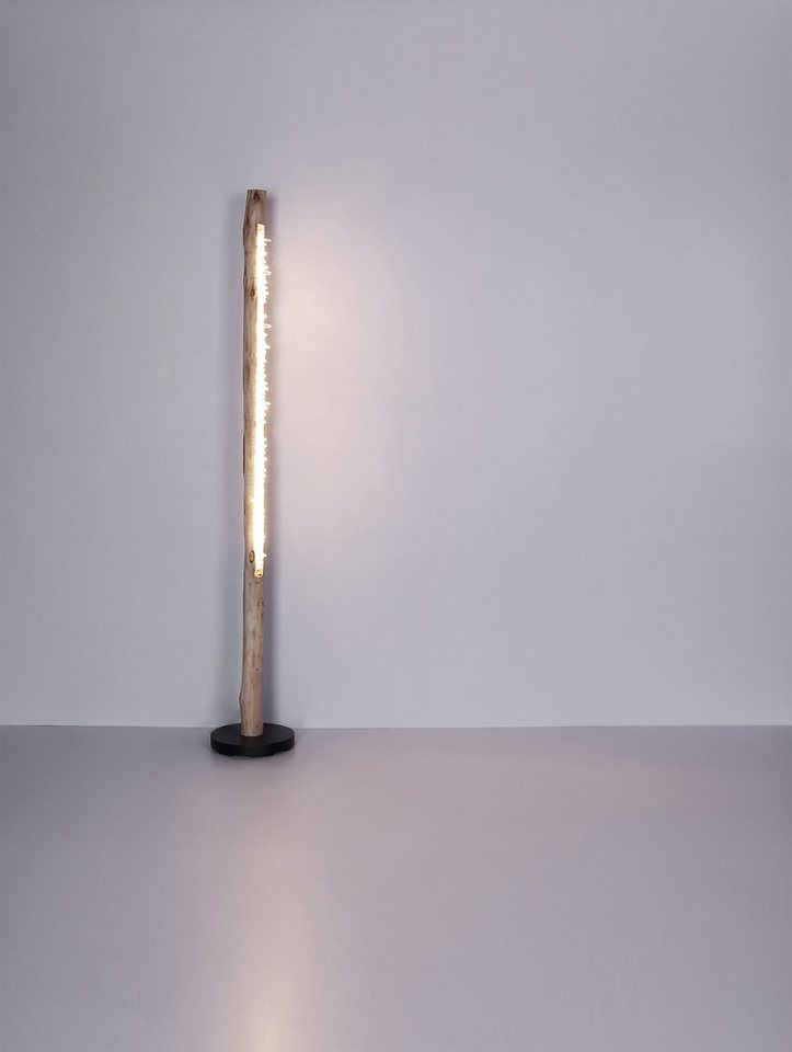 GLOBO LIGHTING Stehlampe Stehlampe Wohnzimmer Stehleuchte Holz Balken Kristalle LED modern von GLOBO LIGHTING