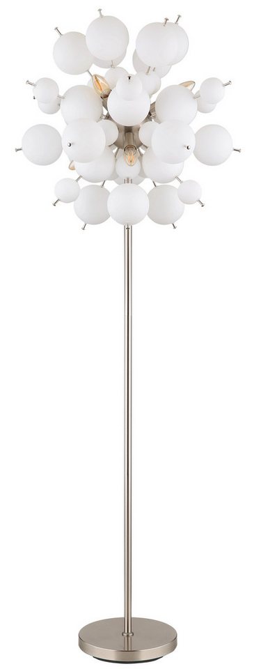 GLOBO LIGHTING Stehlampe UDO, ohne Leuchtmittel, Stehleuchte, mehrere Glaskugeln, Design Leuchte, Glas opal von GLOBO LIGHTING