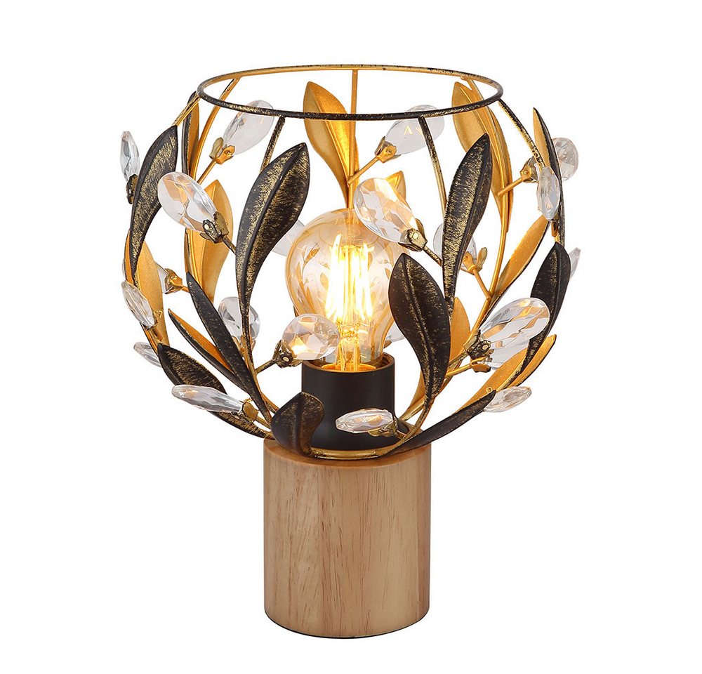 GLOBO LIGHTING Tischleuchte, Leuchtmittel nicht inklusive, Tischleuchte Beistelllampe Nachttischlampe Wohnzimmerlampe Holz Gold GLOBO LIGHTING Tischleuchte, Leuchtmittel nicht inklusive, Tischleuchte Beistelllampe Nachttischlampe Wohnzimmerlampe Holz Gold von GLOBO LIGHTING