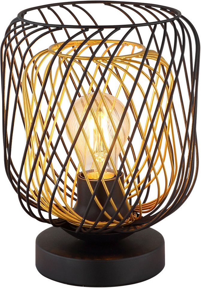 GLOBO LIGHTING Tischleuchte DICHTI, ohne Leuchtmittel, Tischlampe/schwarz/Metallgeflecht/Wohnzimmer/Schlafzimmer GLOBO LIGHTING Tischleuchte DICHTI, ohne Leuchtmittel, Tischlampe/schwarz/Metallgeflecht/Wohnzimmer/Schlafzimmer von GLOBO LIGHTING