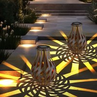 Gartendeko Laterne Solar Windlicht mit Bambusgeflecht zum Aufhängen oder Hinstellen, LED warmweiß, DxH 27x17,5 cm, Garten Terrasse, 2er Set Gartendeko Laterne Solar Windlicht mit Bambusgeflecht zum Aufhängen oder Hinstellen, LED warmweiß, DxH 27x17,5 cm, Garten Terrasse, 2er Set von GLOBO LIGHTING