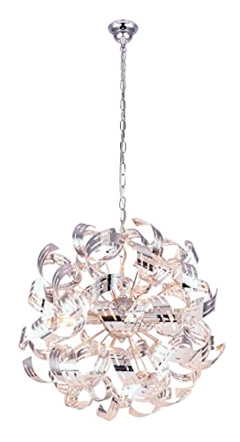 Globo Hängeleuchte Wohnzimmer FALLA Chrom, Acryl chrom 50 cm von GLOBO LIGHTING