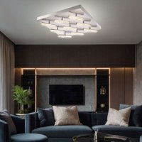 Globo Lighting - Deckenlampe Deckenleuchte Wohnzimmerleuchte Schlafzimmerleuchte, 9 Flammig Spots beweglich, Nickel matt satiniert, led 2,9W 1665Lm von GLOBO LIGHTING