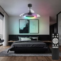 Globo Lighting - Deckenlampe Wohnzimmerleuchte Deckenventilator Schlafzimmerlampe Raumkühler, Metall Kunststoff grau, dimmbar Fernbedienung rgb Globo Lighting - Deckenlampe Wohnzimmerleuchte Deckenventilator Schlafzimmerlampe Raumkühler, Metall Kunststoff grau, dimmbar Fernbedienung rgb von GLOBO LIGHTING