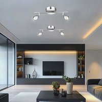 Deckenstrahler 2 flammig led Deckenlampe Wohnzimmerlampe silber, Spots verstellbar, 2x 5W 400lm warmweiß, LxB 38 x 13 cm, 2er Set Deckenstrahler 2 flammig led Deckenlampe Wohnzimmerlampe silber, Spots verstellbar, 2x 5W 400lm warmweiß, LxB 38 x 13 cm, 2er Set von GLOBO LIGHTING