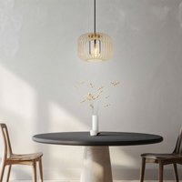 Hängelampe sandfarben Wohnzimmerlampe Pendellampe rauch Glas Küchenlampe Gitter Retro, Metall Glas, 1x E27, DxH 28x120 cm Hängelampe sandfarben Wohnzimmerlampe Pendellampe rauch Glas Küchenlampe Gitter Retro, Metall Glas, 1x E27, DxH 28x120 cm von GLOBO LIGHTING