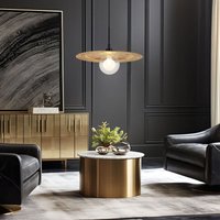 Globo Lighting - Pendellampe Hängeleuchte Esszimmerleuchte Glas gold Wohnzimmerlampe h 119 cm von GLOBO LIGHTING