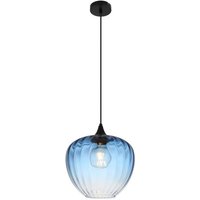 Globo Lighting - Pendelleuchte Esszimmerlampe Küchenleuchte Glas blau Rillen Wohnzimmerleuchte Globo Lighting - Pendelleuchte Esszimmerlampe Küchenleuchte Glas blau Rillen Wohnzimmerleuchte von GLOBO LIGHTING
