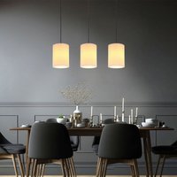 Globo Lighting - Pendelleuchte Hängelampe Deckenleuchte Esszimmerleuchte Metall Textil Natur von GLOBO LIGHTING
