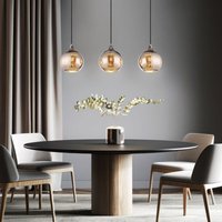 Globo Lighting - Pendelleuchte Hängelampe Esstischleuchte 3 flammig Glaskugel chrom h 129 cm Globo Lighting - Pendelleuchte Hängelampe Esstischleuchte 3 flammig Glaskugel chrom h 129 cm von GLOBO LIGHTING