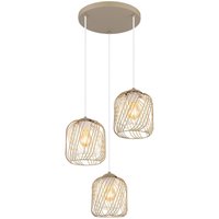 Globo Lighting - Pendelleuchte Hängelampe Esszimmerlampe Deckenleuchte Sandfarbe 3-Flammig Globo Lighting - Pendelleuchte Hängelampe Esszimmerlampe Deckenleuchte Sandfarbe 3-Flammig von GLOBO LIGHTING