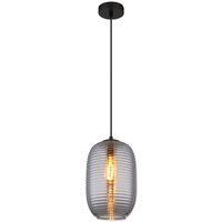 Globo Lighting - Pendelleuchte Hängelampe Esszimmerleuchte Deckenlampe Schwarz Glas Rauchfarbe von GLOBO LIGHTING