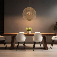 Globo Lighting - Pendelleuchte Hängelampe Wohnzimmerleuchte Esszimmerlampe Deckenleuchte, Bambus naturfarben, 1x E27 led 7W 806Lm 2700K warmweiß, h Globo Lighting - Pendelleuchte Hängelampe Wohnzimmerleuchte Esszimmerlampe Deckenleuchte, Bambus naturfarben, 1x E27 led 7W 806Lm 2700K warmweiß, h von GLOBO LIGHTING