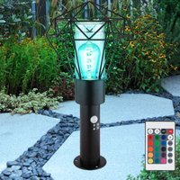 Standleuchte mit Bewegungsmelder Stehlampe Fernbedienung dimmbar Außenlampe Sensor, schwarz Gitter, 1x rgb led 4W 470Lm warmweiß, LxBxH 22,5x25,5x50 Standleuchte mit Bewegungsmelder Stehlampe Fernbedienung dimmbar Außenlampe Sensor, schwarz Gitter, 1x rgb led 4W 470Lm warmweiß, LxBxH 22,5x25,5x50 von GLOBO LIGHTING