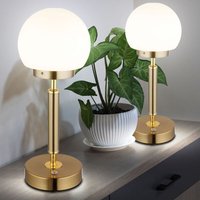 Tischlampe Nachttischlampe Tischleuchte Schlafzimmerlampe, Metall Glas, Touchdimmer Akku cct, led 2,5W 136 Lm 2700K 4000K 6500K, 2er Set Tischlampe Nachttischlampe Tischleuchte Schlafzimmerlampe, Metall Glas, Touchdimmer Akku cct, led 2,5W 136 Lm 2700K 4000K 6500K, 2er Set von GLOBO LIGHTING