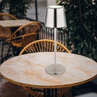 Globo Lighting - Tischlampe Tischleuchte Wohnzimmerlampe silber Touchdimmer Akku usb led h 28 cm von GLOBO LIGHTING