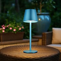 Globo Lighting - Außenleuchte Tischlampe Akku Tischleuchte Touchdimmer Flaschenaufsatz cct, blau, usb-c, led 3W 200Lm warm-kaltweiß, DxH 11,5x36 cm von GLOBO LIGHTING