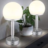 Tischleuchte Pilz silber Tischlampe Touchdimmer Akku Beistellleuchte Pilzleuchte, usb-c, led 1W 60Lm warmweiß, DxH 14x29,5 cm, 2er Set Tischleuchte Pilz silber Tischlampe Touchdimmer Akku Beistellleuchte Pilzleuchte, usb-c, led 1W 60Lm warmweiß, DxH 14x29,5 cm, 2er Set von GLOBO LIGHTING