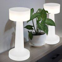 Globo Lighting - Tischleuchte Schreibtischlampe Tischlampe Leseleuchte Wohnzimmerlampe, Kunststoff weiß, Akku usb dimmbar cct, 1x led 1W 55Lm von GLOBO LIGHTING