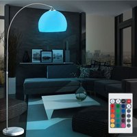 Globo Lighting - led Bogen Stehlampe höhenverstellbar Bogenleuchte weiß dimmbar Sockel aus Marmor Standleuchte, 1x E27 8,5 Watt rgb led Farbwechsler, von GLOBO LIGHTING