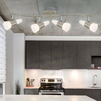 Globo Lighting - led Deckenstrahler Deckenlampe Deckenleuchte, bewegliche Spots, Nickel matt, 20W 1200lm 3000K, l x b x h 62 x 17 x 16cm Globo Lighting - led Deckenstrahler Deckenlampe Deckenleuchte, bewegliche Spots, Nickel matt, 20W 1200lm 3000K, l x b x h 62 x 17 x 16cm von GLOBO LIGHTING