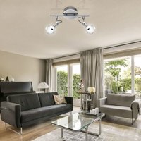 Globo Lighting - led Deckenstrahler Deckenlampe Deckenleuchte Spotlampe Spotleuchte, 2 Flammig Spots beweglich, Chrom Acryl, 2x led 5W 350Lm Globo Lighting - led Deckenstrahler Deckenlampe Deckenleuchte Spotlampe Spotleuchte, 2 Flammig Spots beweglich, Chrom Acryl, 2x led 5W 350Lm von GLOBO LIGHTING