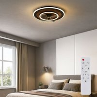 Globo Lighting - led Deckenventilator mit Fernbedienung Ventilator Vor-Rücklauf Lüfter dimmbar, Timer, 3 Stufen, Holzakzent, 36W 1800Lm von GLOBO LIGHTING