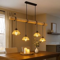 Globo Lighting - led Pendelleuchte Textil Esstischleuchte Deckenlampe Hanfseil 4x E27 Filament led warmweiß Hängeleuchte beige Globo Lighting - led Pendelleuchte Textil Esstischleuchte Deckenlampe Hanfseil 4x E27 Filament led warmweiß Hängeleuchte beige von GLOBO LIGHTING