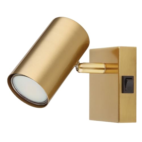 GLOBO Wandleuchte Flurlampe Wandlampe Spot beweglich Schlafzimmerleuchte Gold Metall von GLOBO