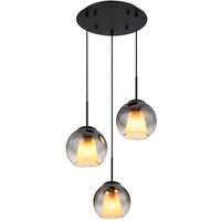 Hängelampe Pendelleuchte Esszimmerleuchte schwarz 3-Flammig Glaskugeln rauch E27 Hängelampe Pendelleuchte Esszimmerleuchte schwarz 3-Flammig Glaskugeln rauch E27 von GLOBO LIGHTING