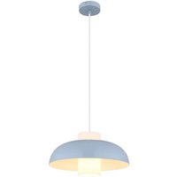 Hängeleuchte Glas Pendelleuchte blau Esszimmerlampe hängend, Metall opal,1x E27 Fassung, DxH 38x120 cm von GLOBO LIGHTING
