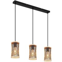 Hängeleuchte Pendelleuchte Deckenleuchte Metall schwarz Bambus 3-flammig L 72 cm Hängeleuchte Pendelleuchte Deckenleuchte Metall schwarz Bambus 3-flammig L 72 cm von GLOBO LIGHTING