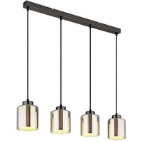 Hängeleuchte Pendelleuchte Esstischlampe schwarz chrom Glas 4-flammig L 78 cm Hängeleuchte Pendelleuchte Esstischlampe schwarz chrom Glas 4-flammig L 78 cm von GLOBO LIGHTING