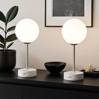 LED Tischlampe Touchdimmer Nachttischleuchte Tischleuchte höhenverstellbar Schlafzimmerlampe, Kunststoff weiß, 1W 55lm warmweiß, DxH 12 x 28 cm, 2er LED Tischlampe Touchdimmer Nachttischleuchte Tischleuchte höhenverstellbar Schlafzimmerlampe, Kunststoff weiß, 1W 55lm warmweiß, DxH 12 x 28 cm, 2er von GLOBO LIGHTING