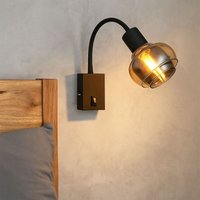 Led Wandleuchte Wandlampe Flurleuchte Metall schwarz Glas amber, 1x E14 Filament led warmweiß, 46,5 x 10,5 x 35 cm Led Wandleuchte Wandlampe Flurleuchte Metall schwarz Glas amber, 1x E14 Filament led warmweiß, 46,5 x 10,5 x 35 cm von GLOBO LIGHTING