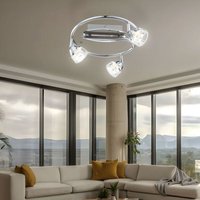 Led Decken Rondell Leuchte chrom Wohn Ess Zimmer Kristall Glas Strahler beweglich Led Decken Rondell Leuchte chrom Wohn Ess Zimmer Kristall Glas Strahler beweglich von GLOBO LIGHTING