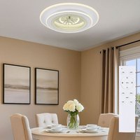 Globo Lighting - led Deckenleuchte Kristalle Deckenlampe mit Fernbedienung Tageslichtleuchte dimmbar, cct Timer, 36W 1750Lm warm-kaltweiß, d 46 cm von GLOBO LIGHTING